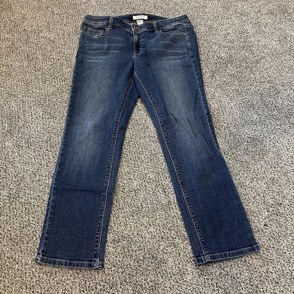 WHBM 8R Ankle Blue Jeans Crystal Studs Design On Pockets R $120 - Picture 8 of 15